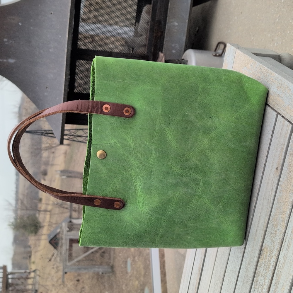 KMM & CO Mini Leather Tote Bag Fern - Picture 2 of 13